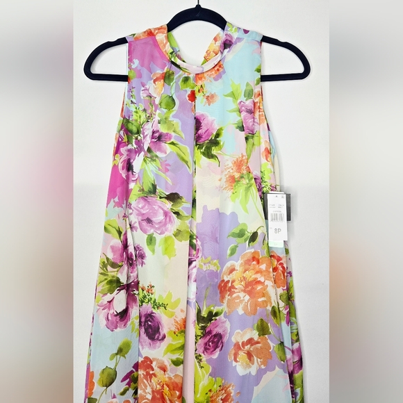NWT Women's Signature by Robbie Bee Floral Print Dress 8P Feminine Coquette - Picture 2 of 10